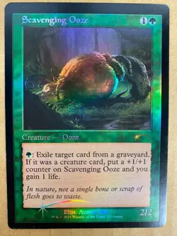 MTG 1x FOIL RETRO Scavenging Ooze # 5 Love Your LGS PROMO Magic Gathering x1 NM - Image 1