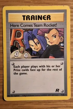 Pokemon TCG Team Rocket Here Comes Team Rocket! 71/82 Rare Card HP - Image 1