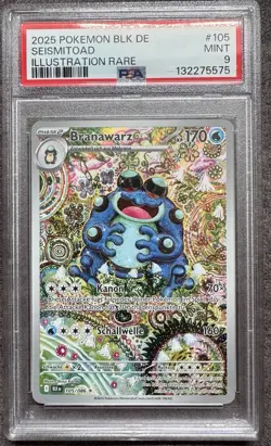Pokemon Branawarz 105/086 Illustration Rare Schwarze Blitze PSA 9 Deutsch Mint - Image 1