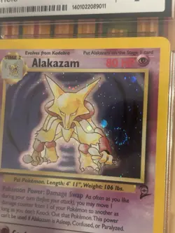 1999 Alakazam Pokemon Base Set 2 1/130 Unlimited Holo Rare CGC 7 * SWIRL - Image 4