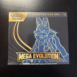 Pokemon TCG Mega Evolution Elite Trainer Box Lucario English 6+ 1 Box - Image 1