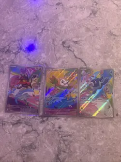 Pokemon TCG First Partner Illustration Collection Series 1 Alola Gen 7 Starters - Image 1