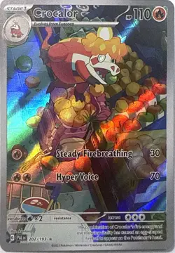 Crocalor 202/193 Illustration Rare Paldea Evolved Pokemon NM - Image 1