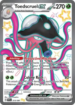 Pokemon TCG Toedscruel ex 213/091 Paldean Fates Shiny Full Art Ultra Rare Holo - Image 1