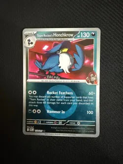 Team Rocket's Honchkrow (Energy Symbol) 127/217 Ascended Heroes Reverse Holo NM - Image 1