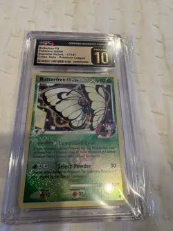 Butterfree FB - 017/147 Reverse Holo Pokemon League CGC PRISTINE 10 - Image 1