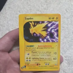 Pokemon TCG Zapdos Aquapolis 44/147 Non-Holo Card 2002 NM-VLP Condition - Image 3