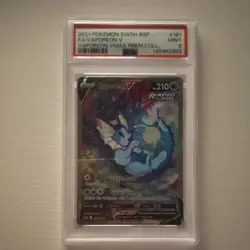 Pokemon TCG SWSH Promo Vaporeon V 181 Full Art Holo PSA 9 (2021) - Image 1