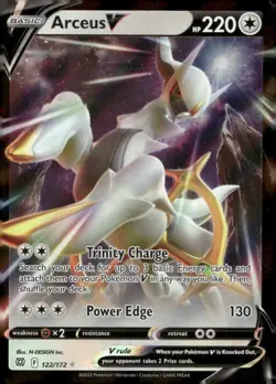 Arceus V 122/172 Holo V Rare Brilliant Stars Pokemon Near Mint - Image 1