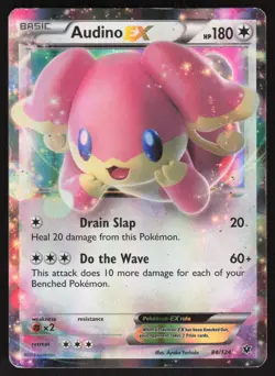 Audino EX 84/124 Holo EX Rare Fates Collide Pokemon Moderately Played - Image 1
