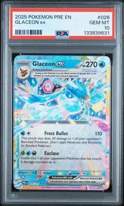 PSA GEM MT 10 - 2025 POKEMON PRE EN-PRISMATIC EVOLUTIONS 026 GLACEON ex - Image 1