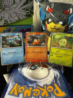 Pokemon Totodile 041/217 Tepig 029/217 Chikorita 008/217 Holo - Image 1