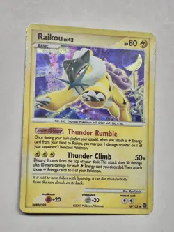2007 Pokemon Cracked Ice Holo Diamond & Pearl Secret Wonders Raikou #16/132 - Image 1