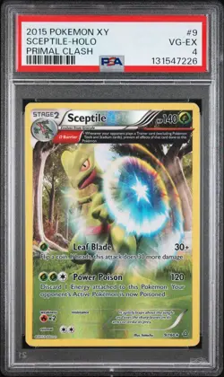 PSA 4 VG-EX Sceptile Primal Clash Full Art Holo XY 2015 Pokemon 9/160 - Image 1