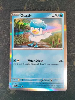 Quaxly 003 Scarlett Violet Base Promo Holo Pokemon Black Star Promo - Image 1