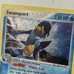 Swampert 13/109 Holo Ruby & Sapphire Pokemon Card TCG E Reader Swirl LP/MP - Image 1