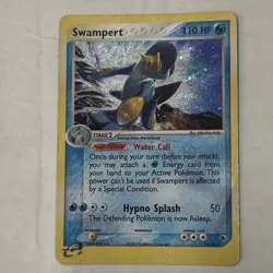 Swampert 13/109 Holo Ruby & Sapphire Pokemon Card TCG E Reader Swirl LP/MP - Image 2