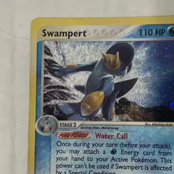 Swampert 13/109 Holo Ruby & Sapphire Pokemon Card TCG E Reader Swirl LP/MP - Image 3