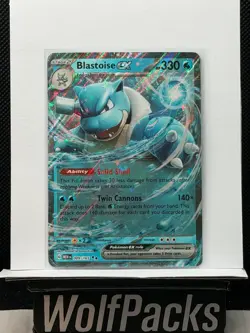 Pokemon Scarlet & Violet 151 - Blastoise ex 009/165 Double Rare Holo - Image 1
