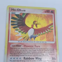 Pokemon TCG Ho-Oh 10/132 Secret Wonders Holo Rare 2007 Swirl, Beat up Heavy Play - Image 4