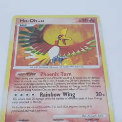 Pokemon TCG Ho-Oh 10/132 Secret Wonders Holo Rare 2007 Swirl, Beat up Heavy Play - Image 5