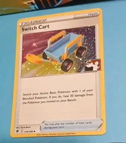 Switch Cart 154/189 Prize Pack Series Pokemon Play! Cosmo Swirl Mint Condition - Image 2