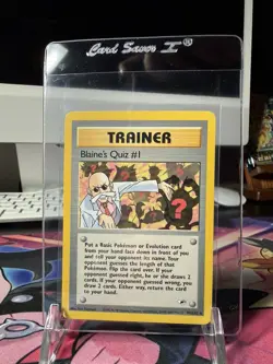 Pokemon TCG Blaine's Quiz #1 97/132 Gym Heroes Rare Unlimited Regular 2000 - Image 1