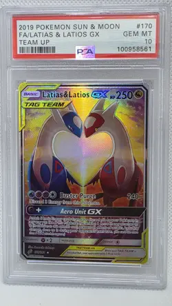 2019 Pokemon Latias & Latios GX 170/181 Alt Art Team Up PSA 10 GEM MINT 🔥 Mint - Image 1