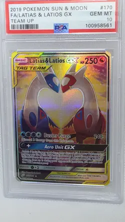 2019 Pokemon Latias & Latios GX 170/181 Alt Art Team Up PSA 10 GEM MINT 🔥 Mint - Image 2