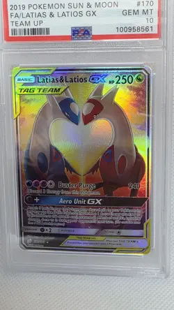 2019 Pokemon Latias & Latios GX 170/181 Alt Art Team Up PSA 10 GEM MINT 🔥 Mint - Image 3