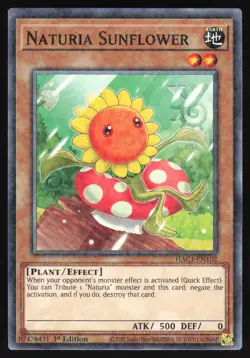 Naturia Sunflower - HAC1-EN102 - Duel Terminal Common - 1st Edition Yugioh - Image 1