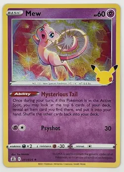 2021 Pokemon TCG - Pokemon Celebrations - Mew 011/025 Holo - Image 1