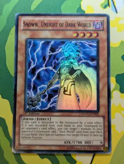 Snoww, Unlight of Dark World - SDGU-EN002 - Super Rare - Yu-Gi-Oh! - LP/MP - Image 1