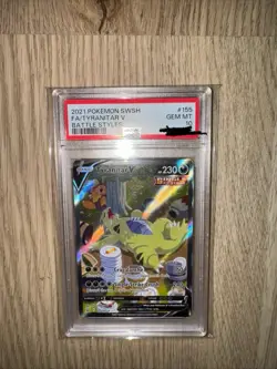 Pokemon TCG Tyranitar V Full Art Holo Ultra Rare Battle Styles 155/163 PSA 10 - Image 1
