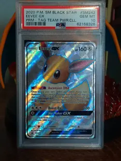 2020 POKEMON SM BLACK STAR PROMO EEVEE GX #SM242 PSA GEM MT 10 - Image 1