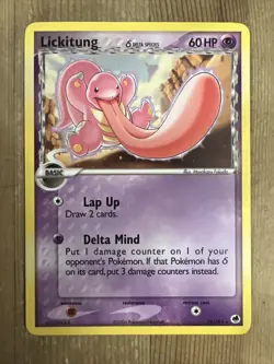 Pokemon TCG Lickitung (Delta Species) EX Dragon Frontiers 19/101 Regular Rare NM - Image 1