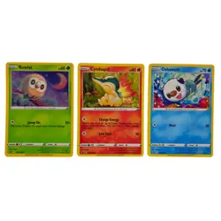 Pokemon TCG Rowlet SWSH220 Cyndaquil SWSH221 Oshawott SWSH222 Cosmos Holo BSP NM - Image 1
