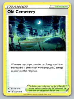 Pokemon TCG SWSH06: Chilling Reign Old Cemetery 147/198 - Image 1