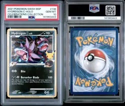 2021 HYDREIGON C SWSH138 CELEBRATIONS COLLECTION POKEMON BLACK STAR PROMO PSA 10 - Image 5