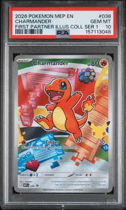Charmander 038 - Pokemon First Partner Illustration Series 1 Promo - PSA 10 - Image 1
