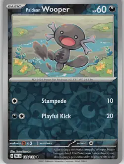 Paldean Wooper 129/193 Common Paldea Evolved Pokemon Reverse Holo Near Mint - Image 1