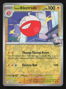 Iono's Electrode 048/159 Uncommon Journey Together Pokemon Reverse Holo NM - Image 1