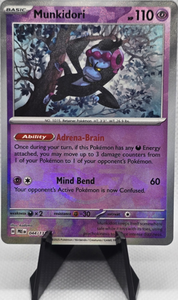 Munkidori 044/131 Sv: Prismatic Evolutions Rare Poke Ball Holo 110 HP Pokemon - Image 1