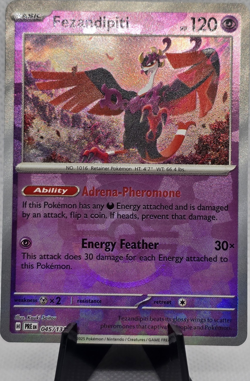 Fezandipiti 045/131 Sv: Prismatic Evolutions Rare Holo Poke Ball Pokemon TCG - Image 1