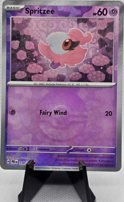 Spritzee 038/131 Sv: Prismatic Evolutions Poke Ball Pattern Holo 60 HP Pokemon - Image 1