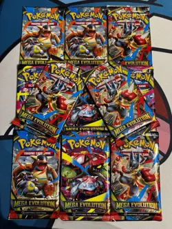 Pokemon Mega Evolution Booster Pack Lot of 11 - Image 1