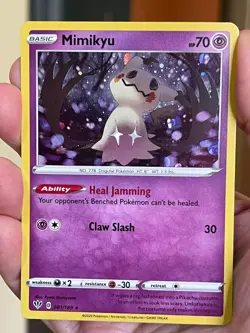 POKEMON MIMIKYU #081/189 DARKNESS ABLAZE RARE COSMOS HOLOFOIL NM CARD - Image 1