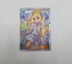 Pokemon Lillie Full Art Ultra Rare Holo Trainer Card SM Ultra Prism 151/156 - Image 1