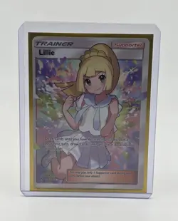 Pokemon Lillie Full Art Ultra Rare Holo Trainer Card SM Ultra Prism 151/156 - Image 2