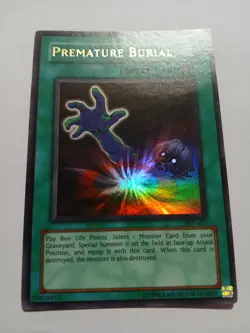 Yugioh Premature Burial Ultra Rare PSV-037 Heavily Played Spell Card - Image 1